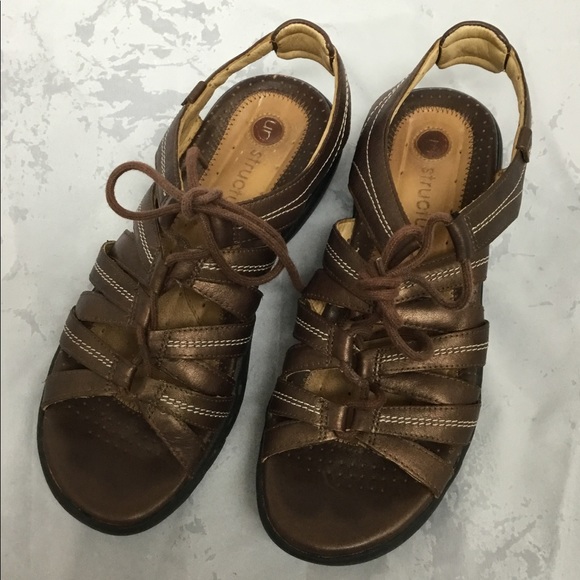 clarks lace up sandals